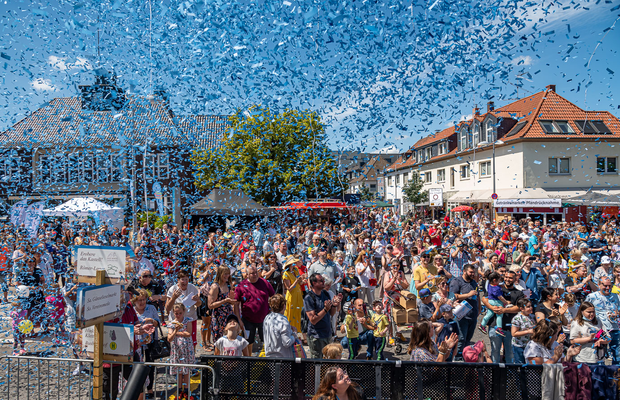 Stadtfest in Monheim am Rhein 2022. Stadtwette gewonnen.